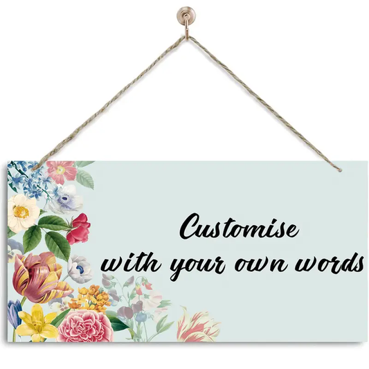 Wooden Door Hanger  Custom Front Door Decor  Front Door Sign