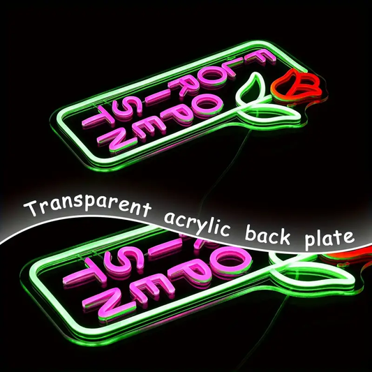 Custom Neon Sign for a Flower Shop, Wall-Mounted Usb-Powered Neon Light